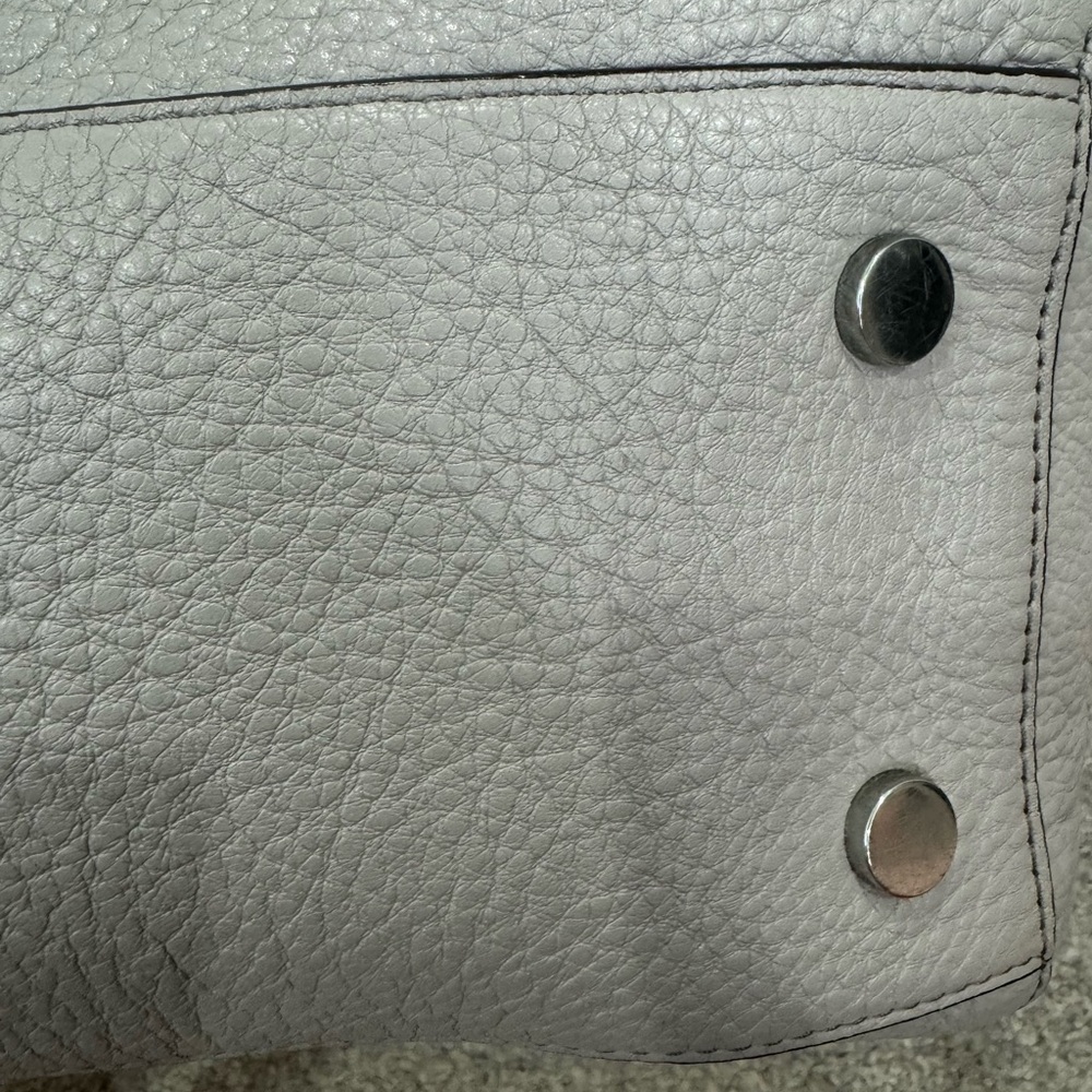 NWOT Michael Kors Gray Pebbled Leather Tote - Picture 11 of 15